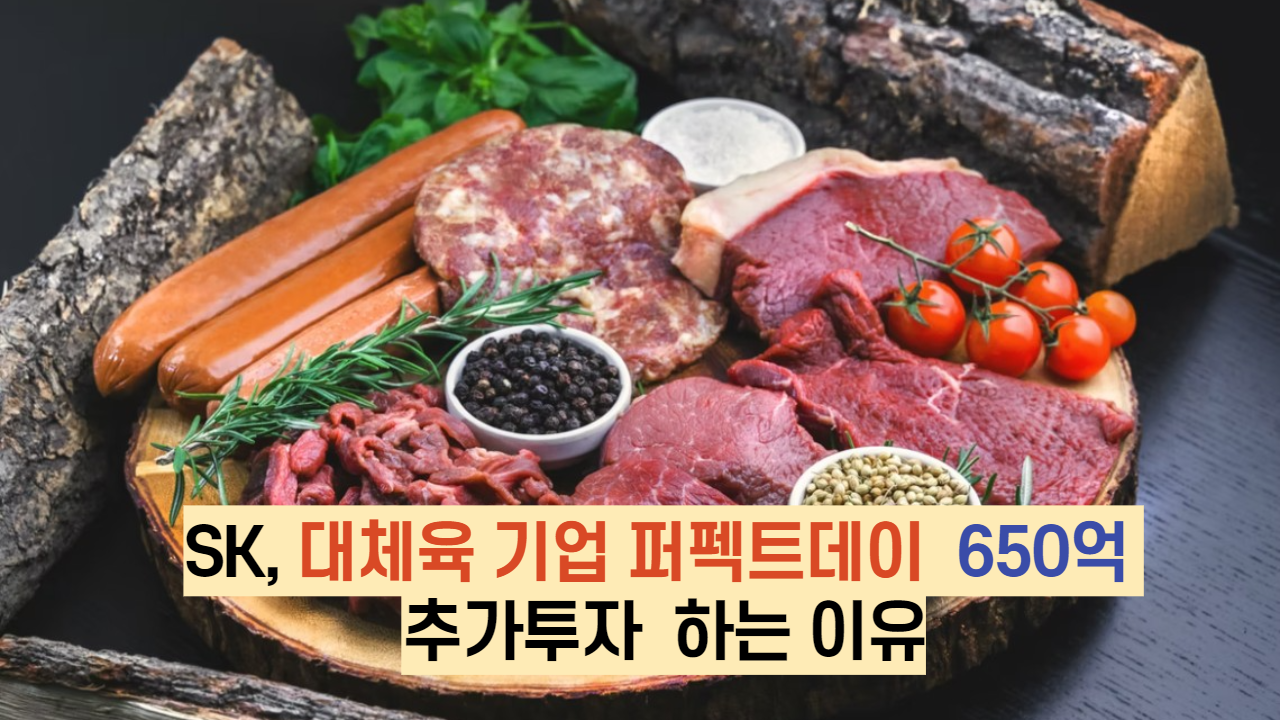  SK, 대체육 기업 퍼펙트데이  650억 추가투자  하는 이유