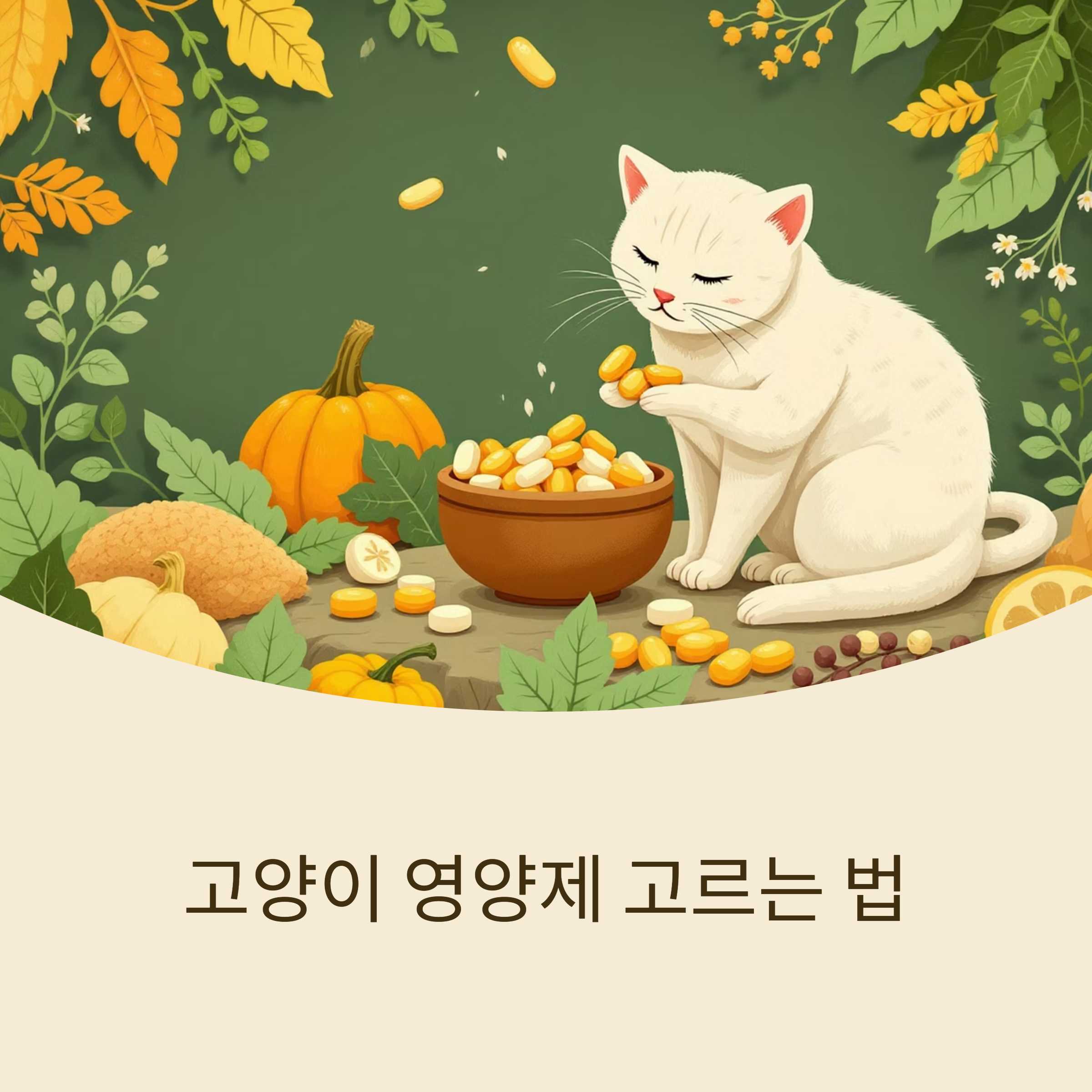 고양이 영양제 고르는 법