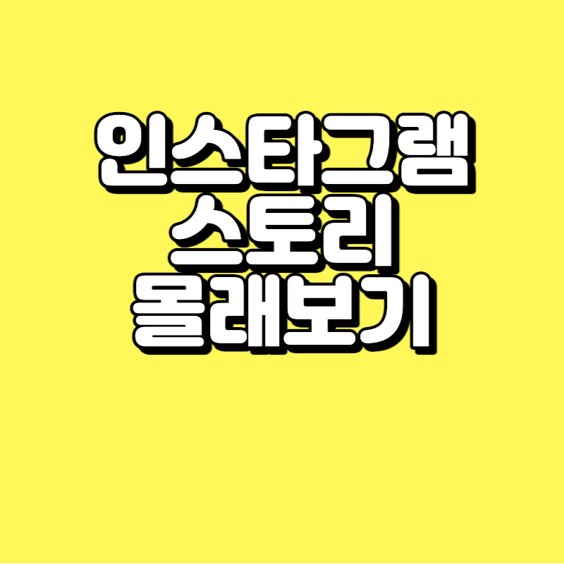  인스타그램 스토리 몰래보는 사이트 추천 및 사용방법