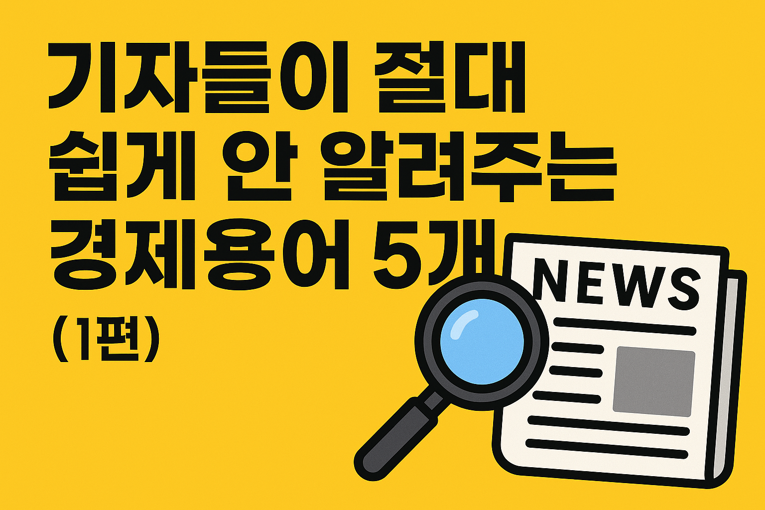 기자들이 절대 쉽게 안 알려주는 경제용어 5개 썸네일