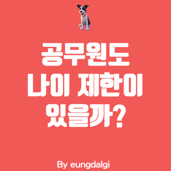  공무원 나이 제한에 대해 알아보자