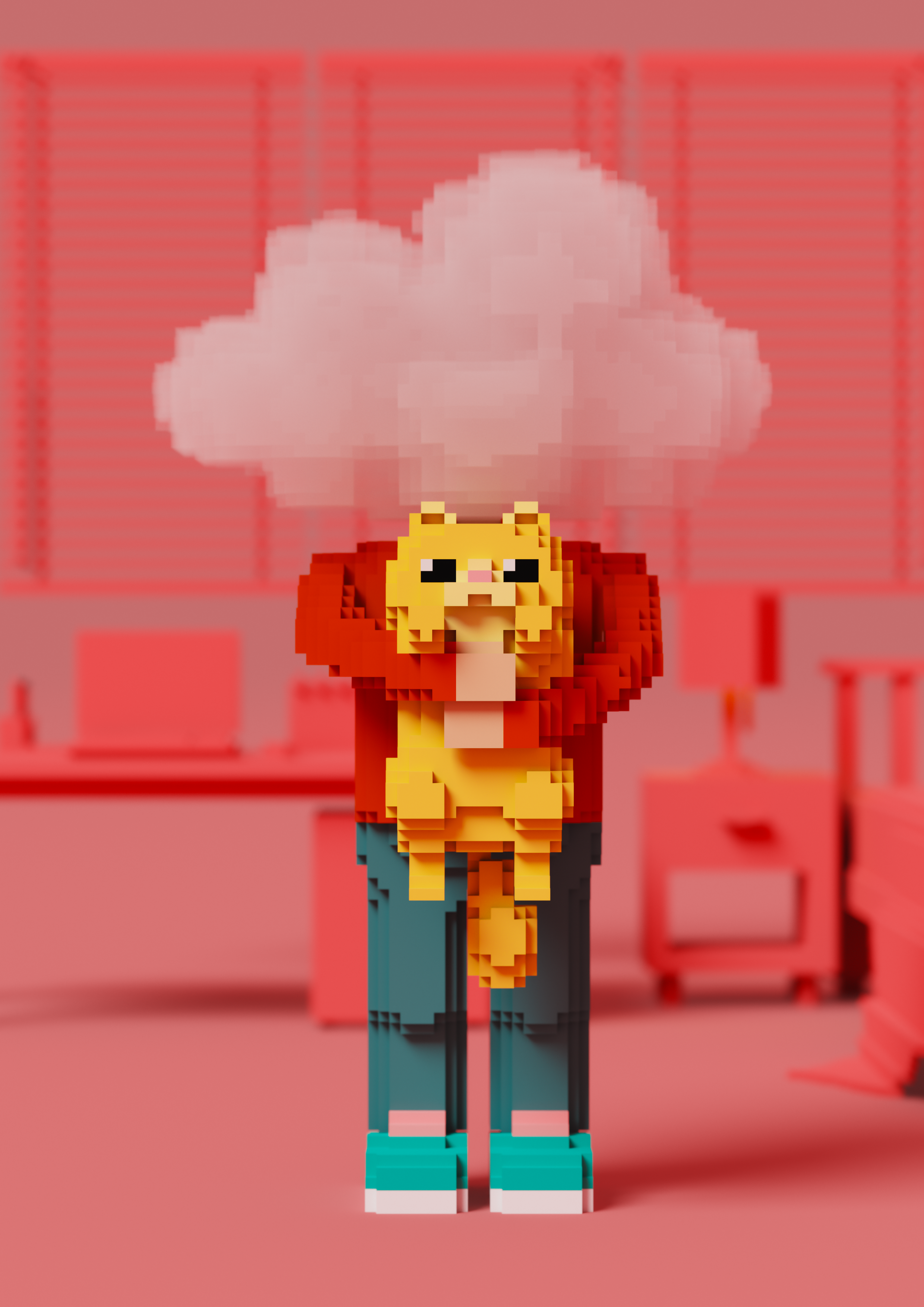 복셀 복셀아트 복셀아티스트 voxel voxelart voxelartist mebbit cloudy digital art illustration NFT