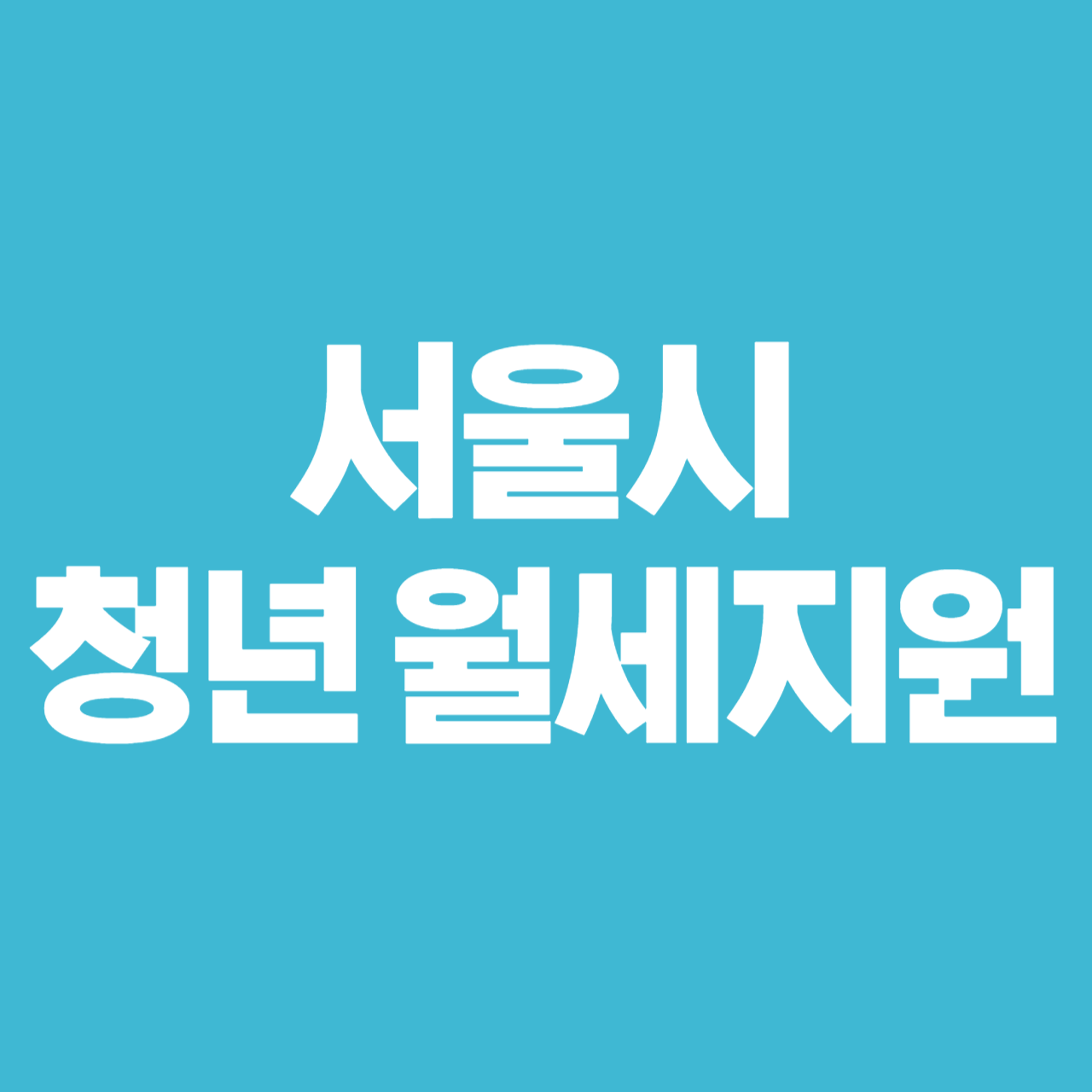 서울시 청년 월세지원