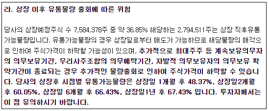 에이피알 공모주 유통 가능 물량