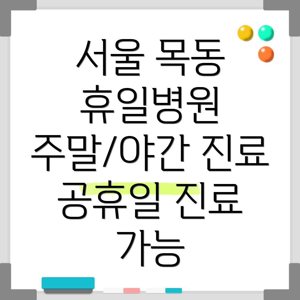 양천구 목1동 휴일진료 병원