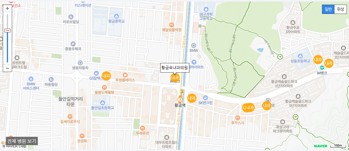 대구 일요일 진료 내과 병원 황금속내과의원