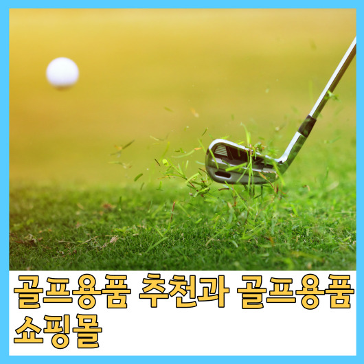  골프용품 추천과 골프용품 쇼핑몰