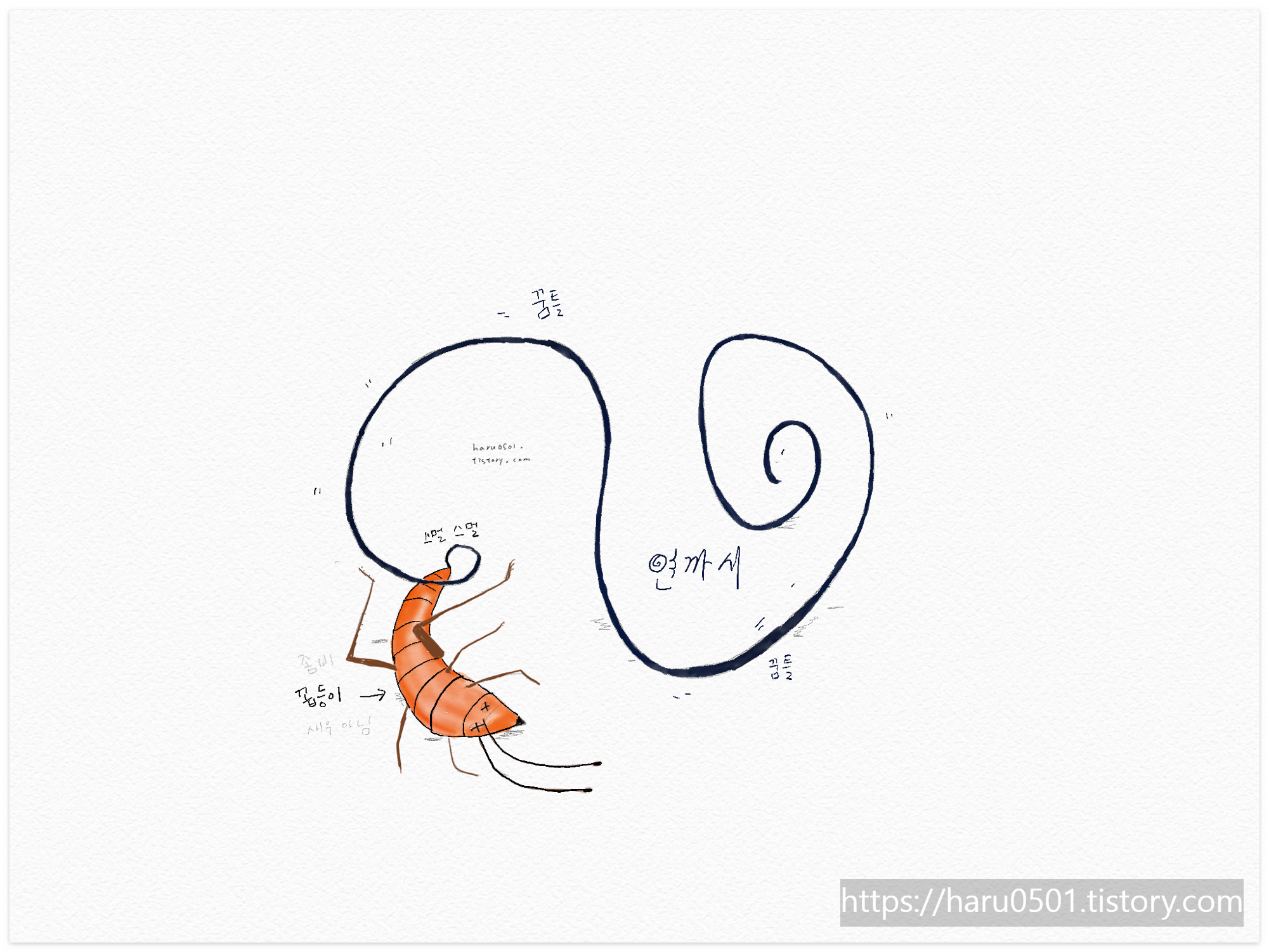 곱등이에서 연가시가 나오는 그림