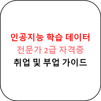  인공지능 학습 데이터 전문가 2급 - AIDE 2급 취업 및 부업 가이드