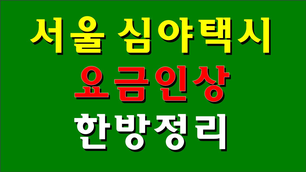 심야택시 요금인상