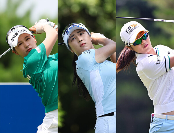 박현경, 윤이나, 안송이, KLPGA BC카드·한경 레이디스컵에서 공동 선두