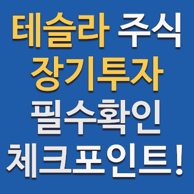 테슬라 주식 장기투자 시 필수 확인할 체크 포인트