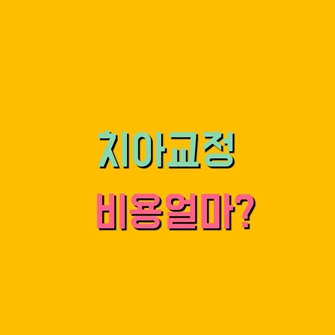 치아교정 비용 얼마일까? 치아교정 비용 얼마일까?