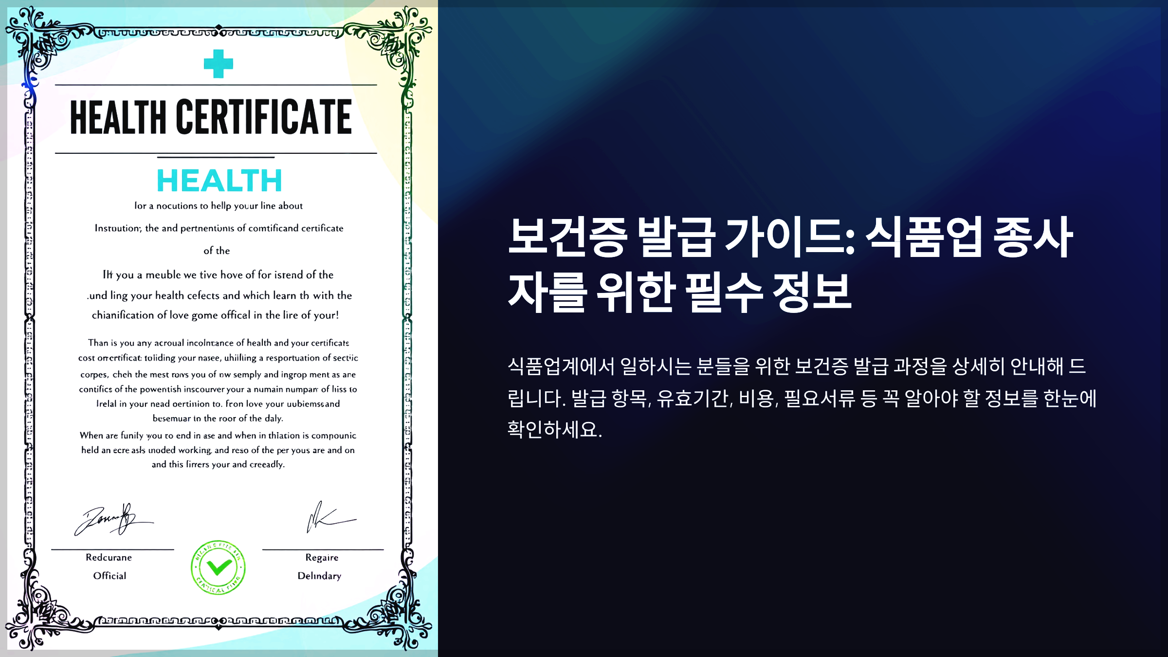 보건증 발급 가이드: 식품업 종사자를 위한 필수 정보