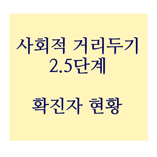  사회적 거리두기 2.5단계 및 확진자 현황