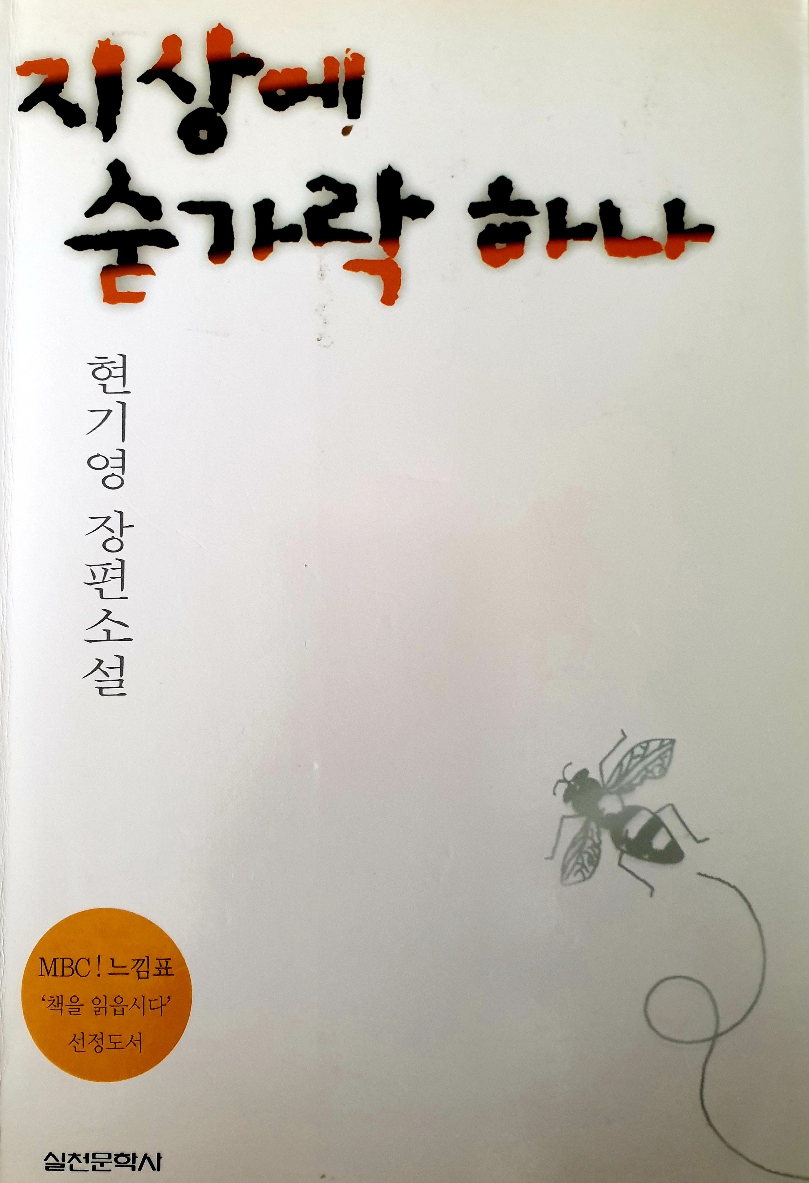 [도서] 지상에 숟가락 하나 -현기영 장편소설