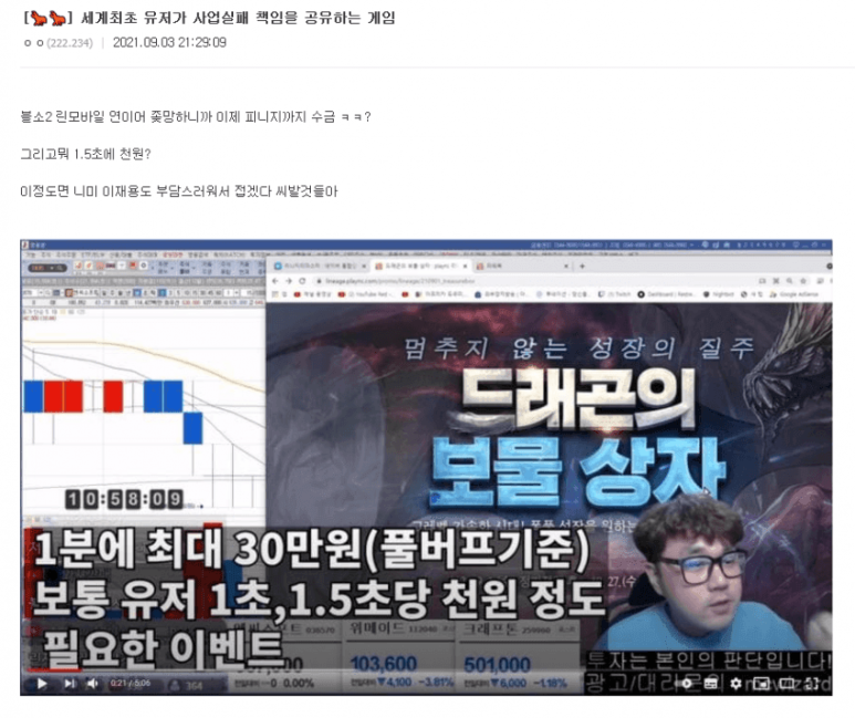 게임주 엔씨소프트의 몰락
