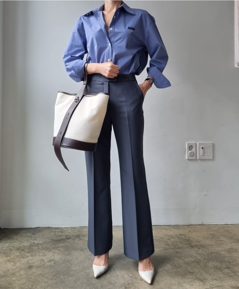 색상 배색 품절상품과 배송지연안내 - 메종셔츠 ( 블루색상 7