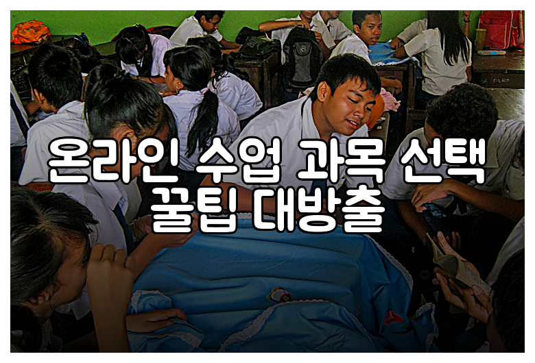 온라인 수업 과목 선택 꿀팁 대방출