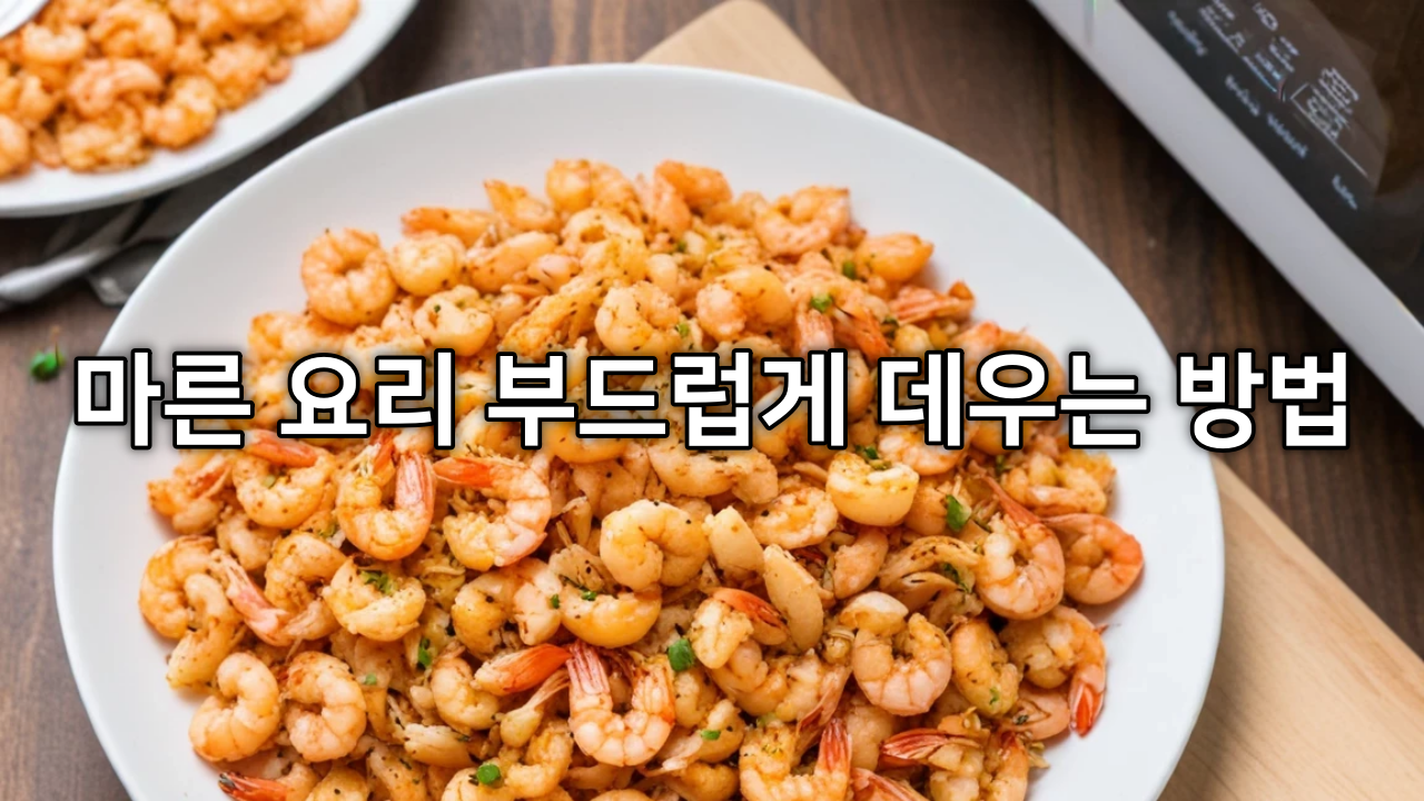 마른 요리 재료 부드럽게 데우는 방법 + 전자레인지 건새우, 마른 오징어 요리