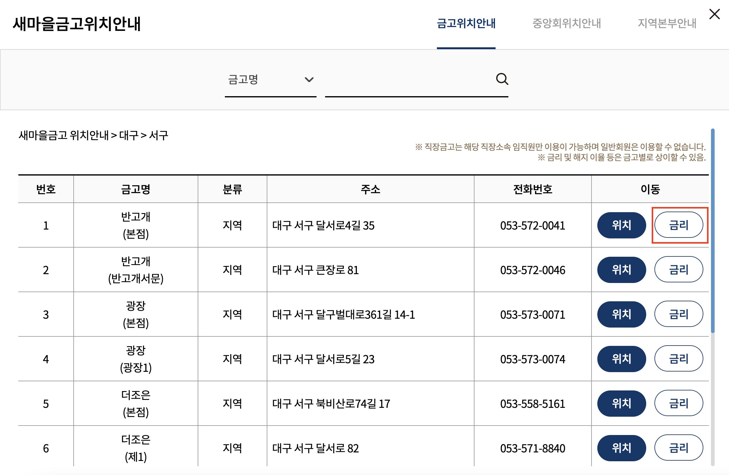 금고-위치-안내-화면에서-금리-확인하는-방법