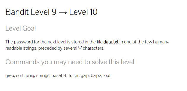  #7 Wargame bandit 5 (Level9 ~ Level11), string,base64명령어