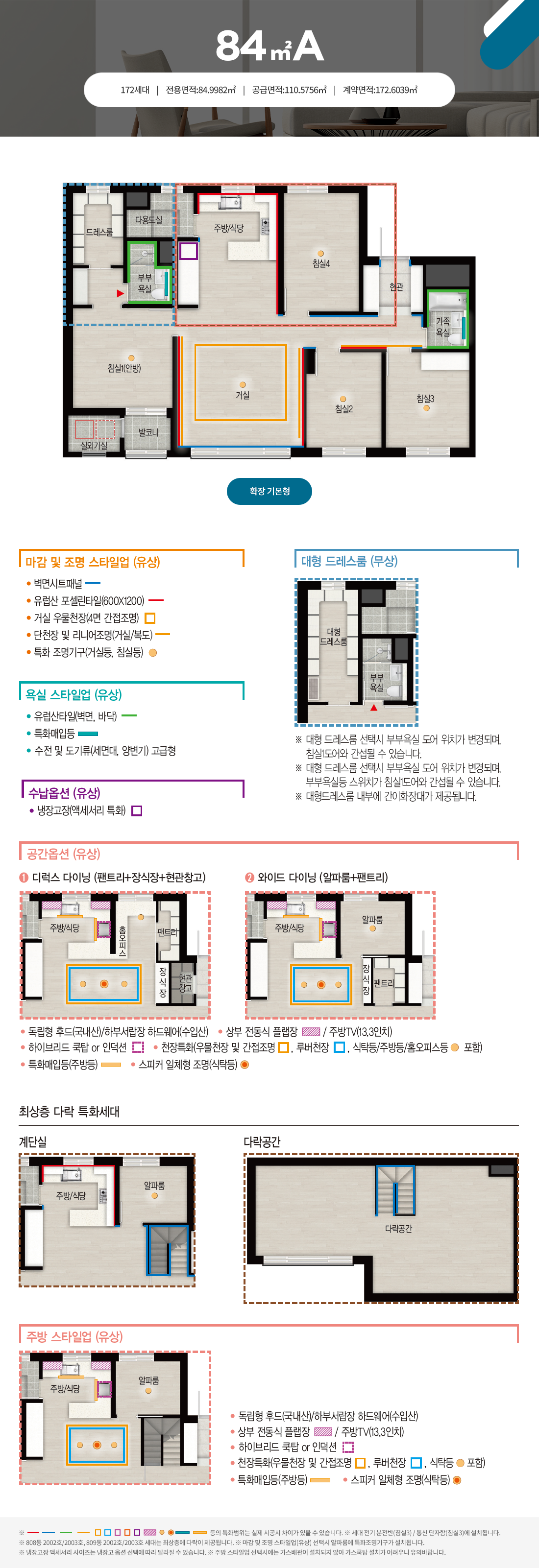 운정3지구 운정 자이 퍼스트시티 아파트 - 84A 평면도