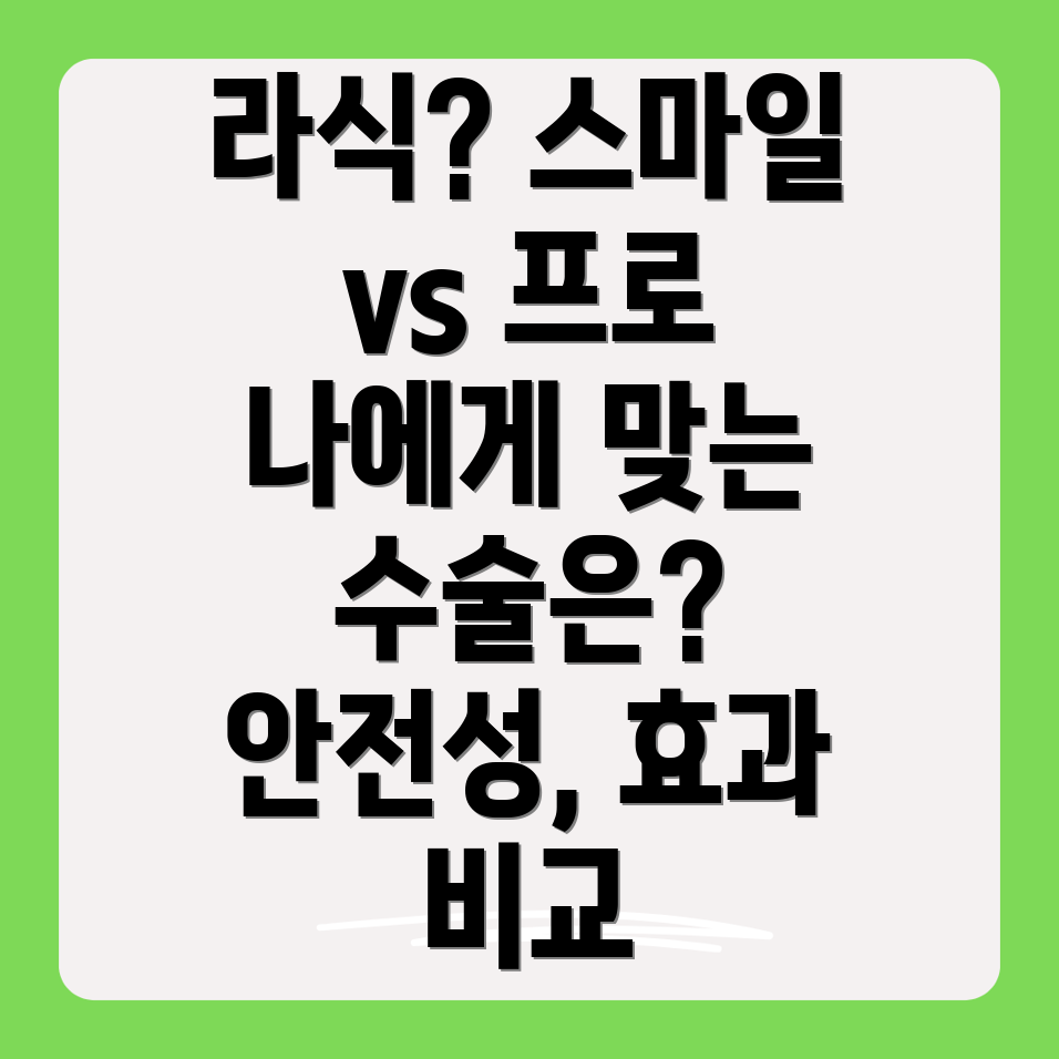 라식수술 비교