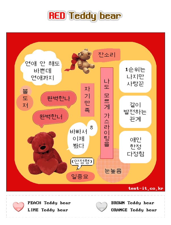 Teddy-bear-연애-테스트-결과-레드-테디베어