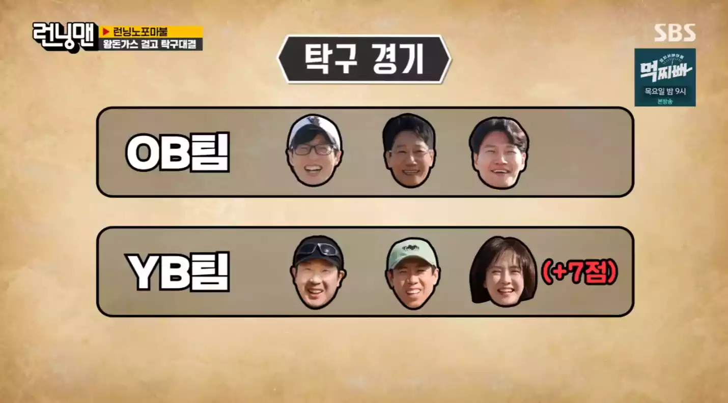 탁구 팀 표