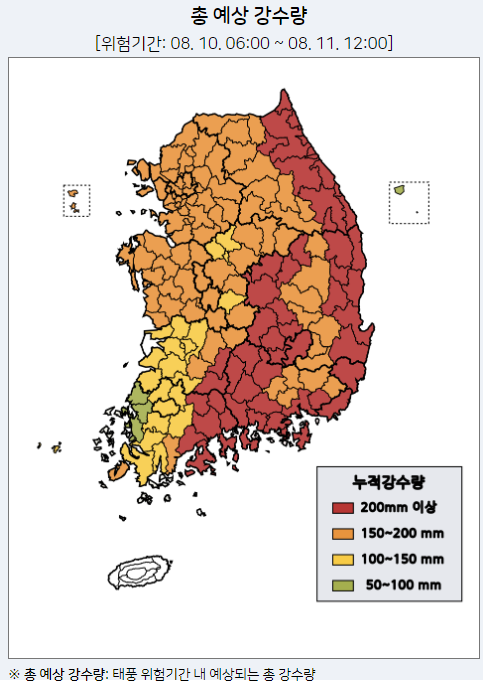 예상 강수량