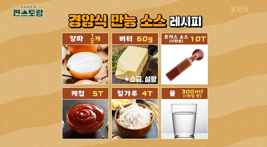 편스토랑 류수영 기사식당 왕돈가스와 경양식 만능소스(돈가스 소스)