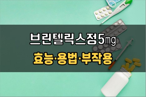  브린텔릭스정5mg 복용 전 필수확인 3가지! 효능·효과, 복용법, 주의사항(부작용)