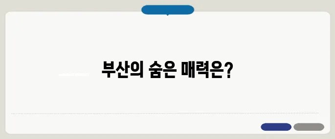부산 가볼만한곳 현지인 추천 스폿 TOP5