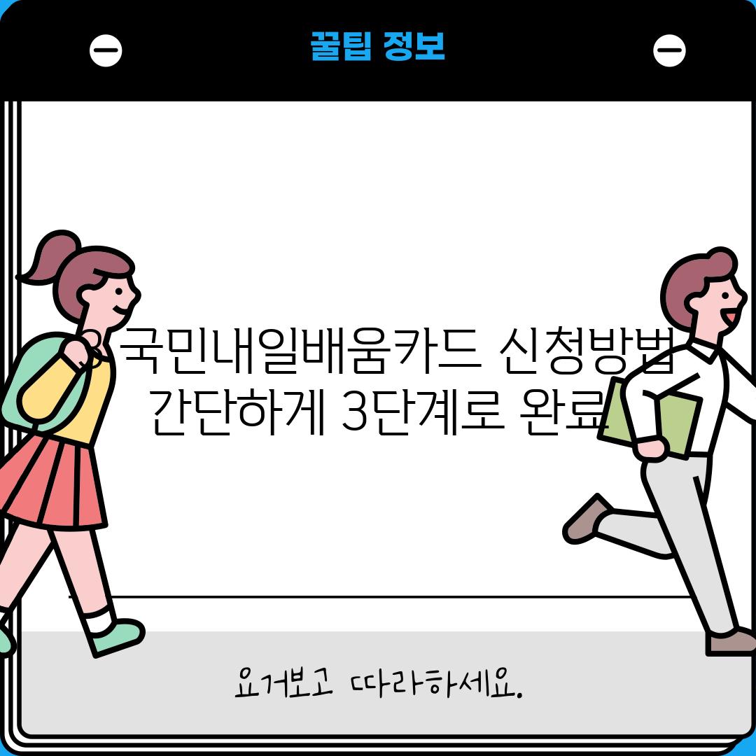 3. 국민내일배움카드 신청방법:  간단하게 3단계로 완료!