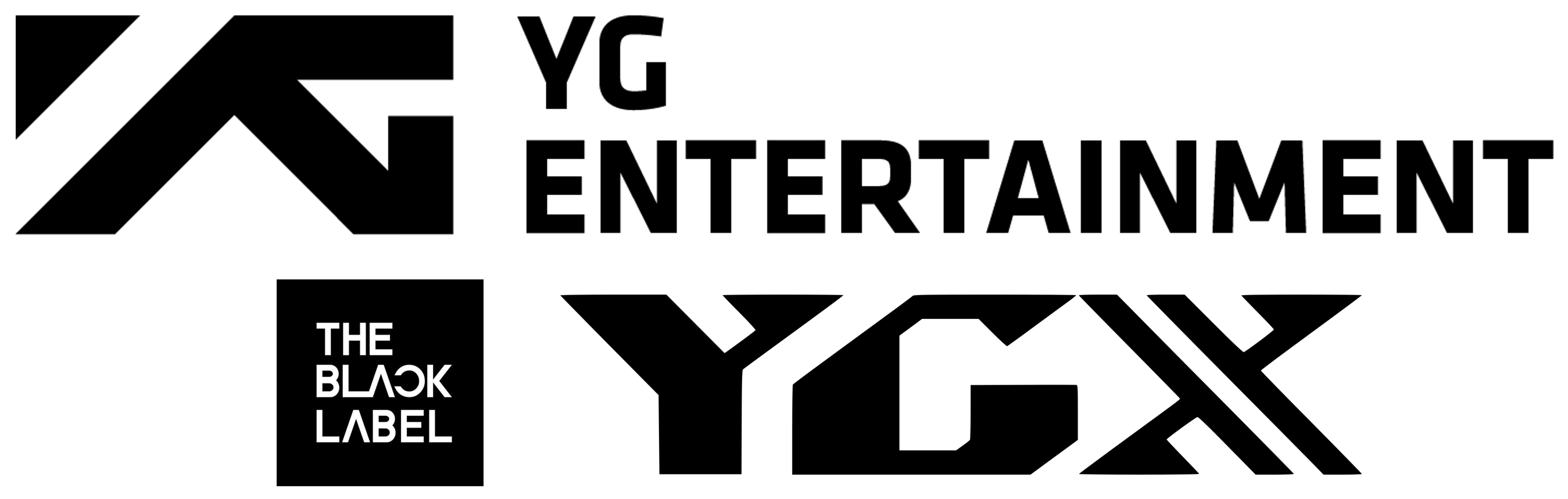 YG-Ent로고와-산하-레이블-로고