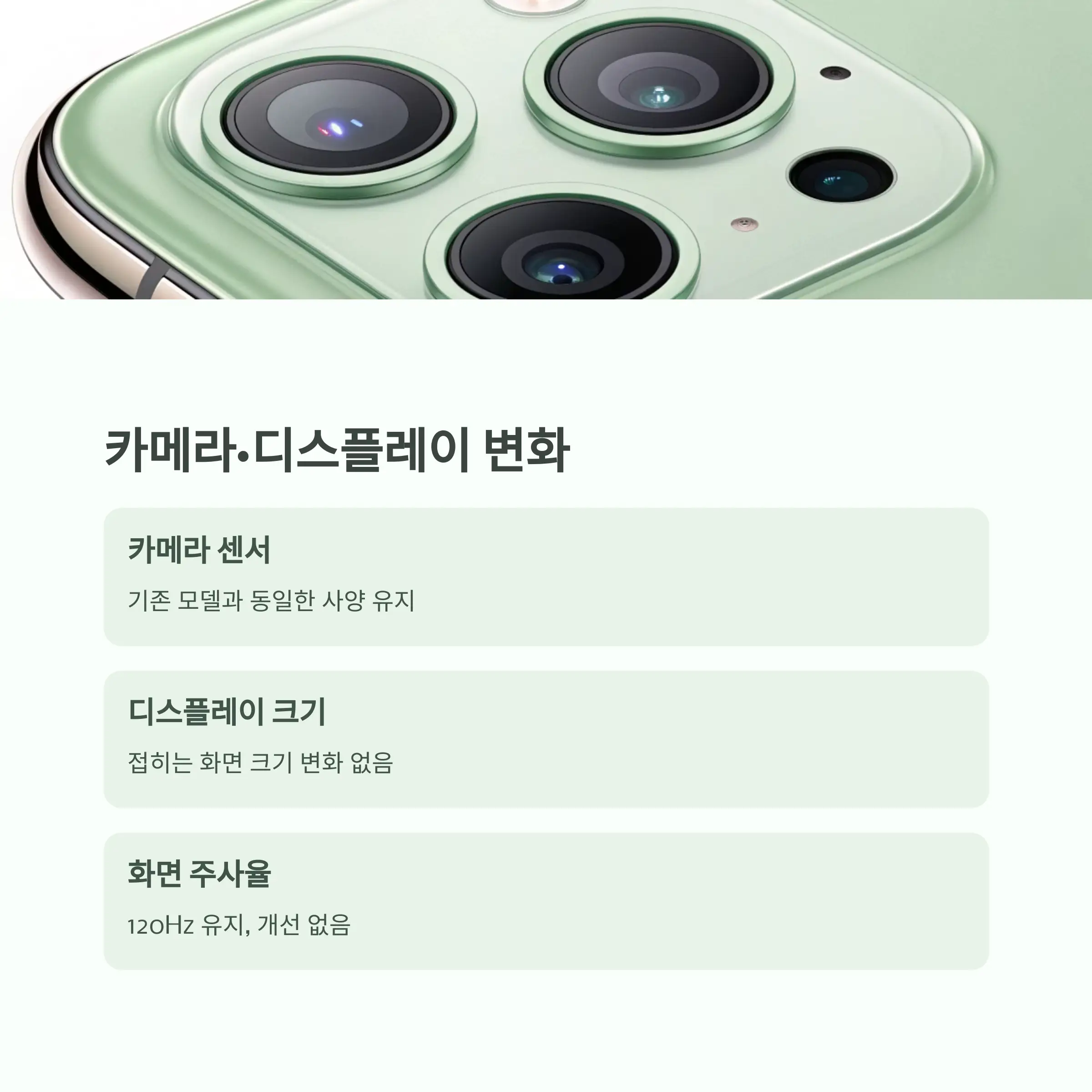 카메라·디스플레이는 그대로 유지될까?