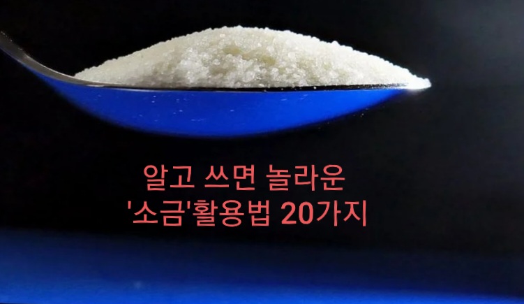  알고 쓰면 놀라운 '소금'활용법 20가지
