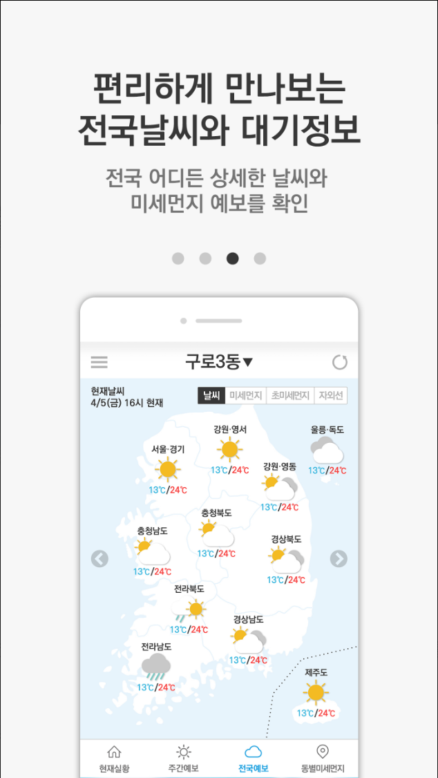 케이웨더 기상정보, 케이웨더 날씨