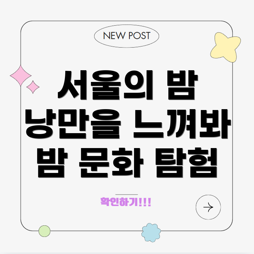 서울 밤 문화