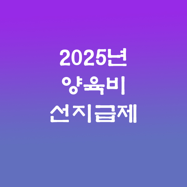 양육비 선지급제