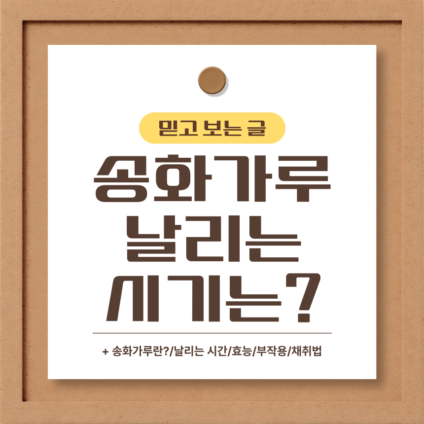  송화가루 날리는 시기는?