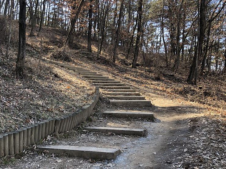 가파른 등산로