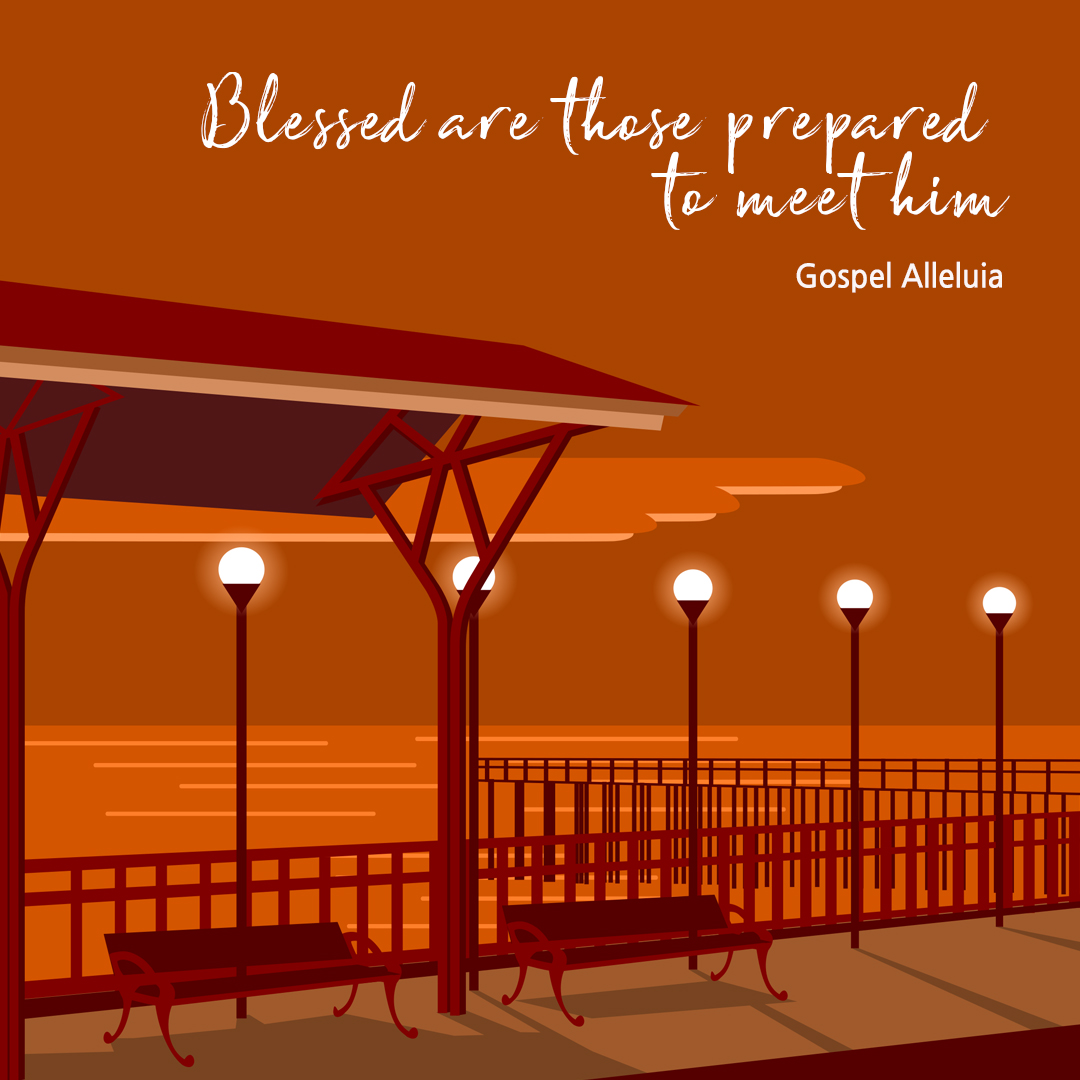 Blessed are those prepared to meet him. (Gospel Alleluia)