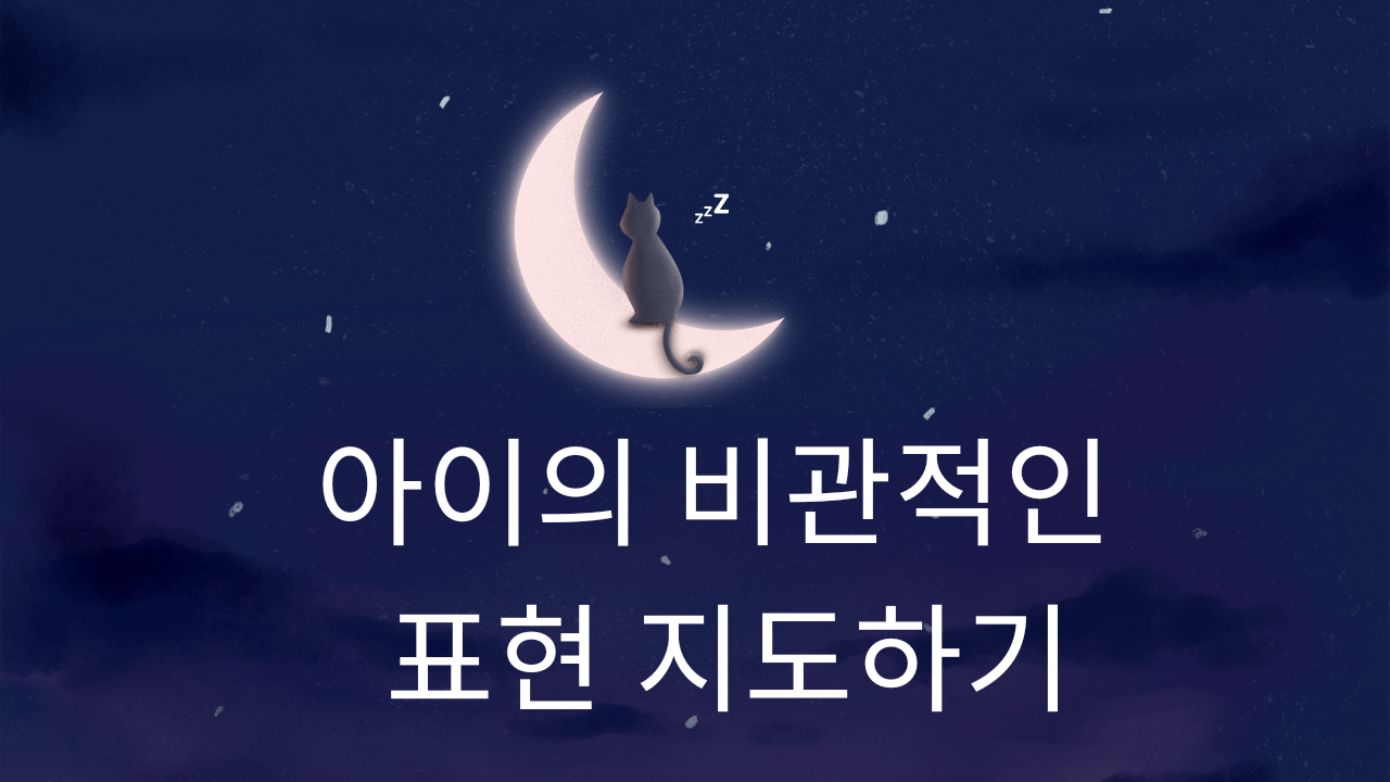  아이의 비관적인 표현 지도하기(guiding a child's pessimistic expression)