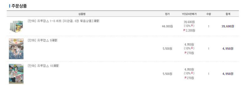  유루캠(유루캠프) yes24 만화책 구매
