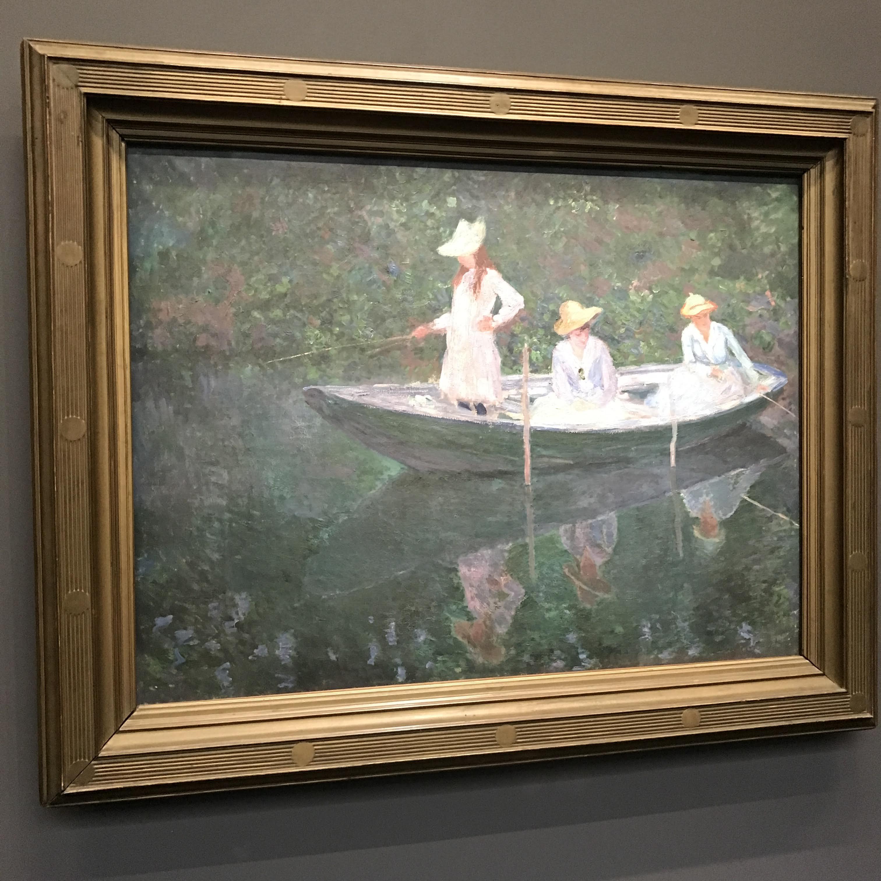Monet&#44; La Barque &agrave; Giverny&#44; huile sur toile&#44; 1887.