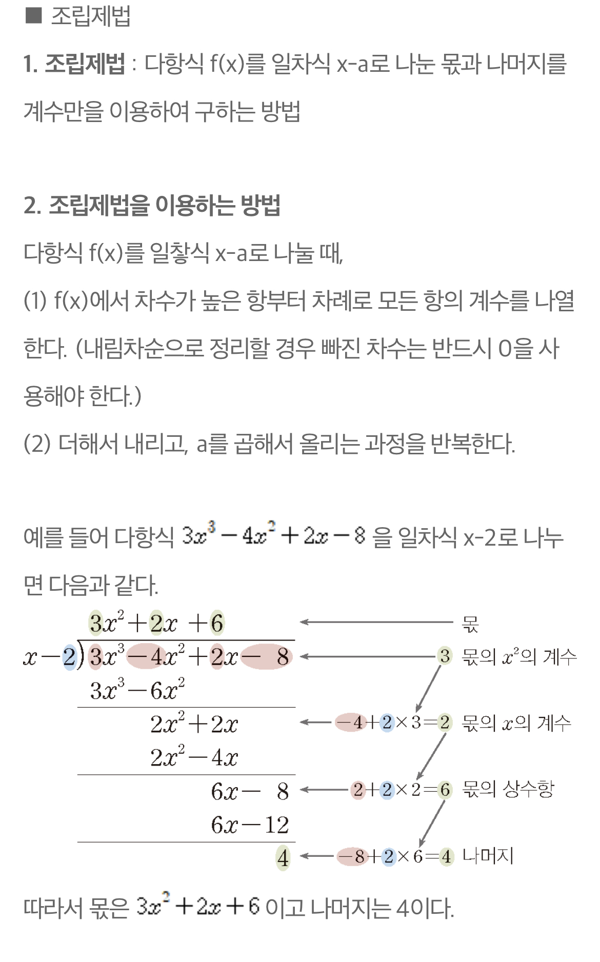  조립제법