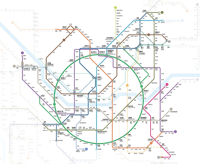 기후동행카드 가능 지하철 노선도