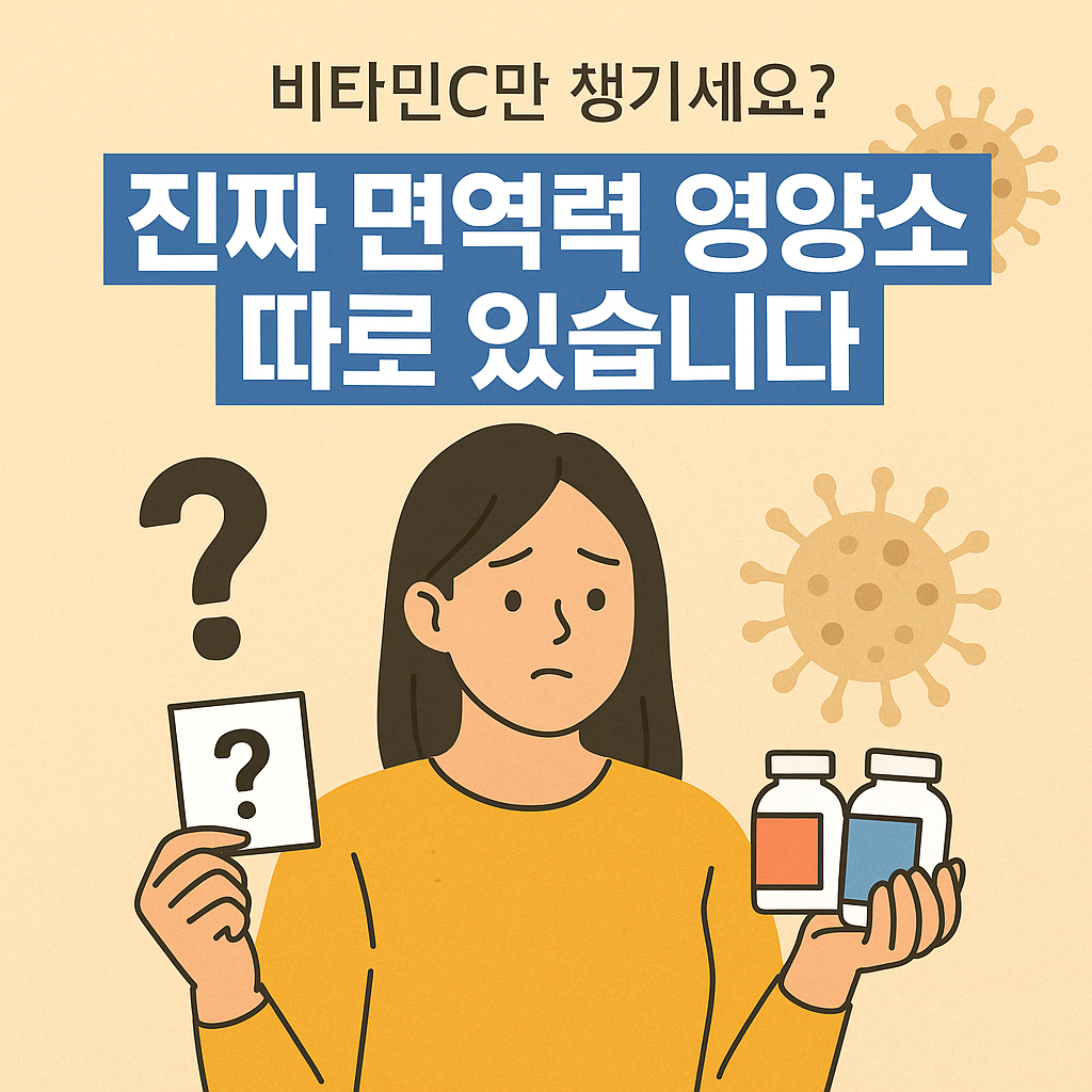비타민C만 챙기세요? 진짜 면역력 영양소는 따로 있습니다